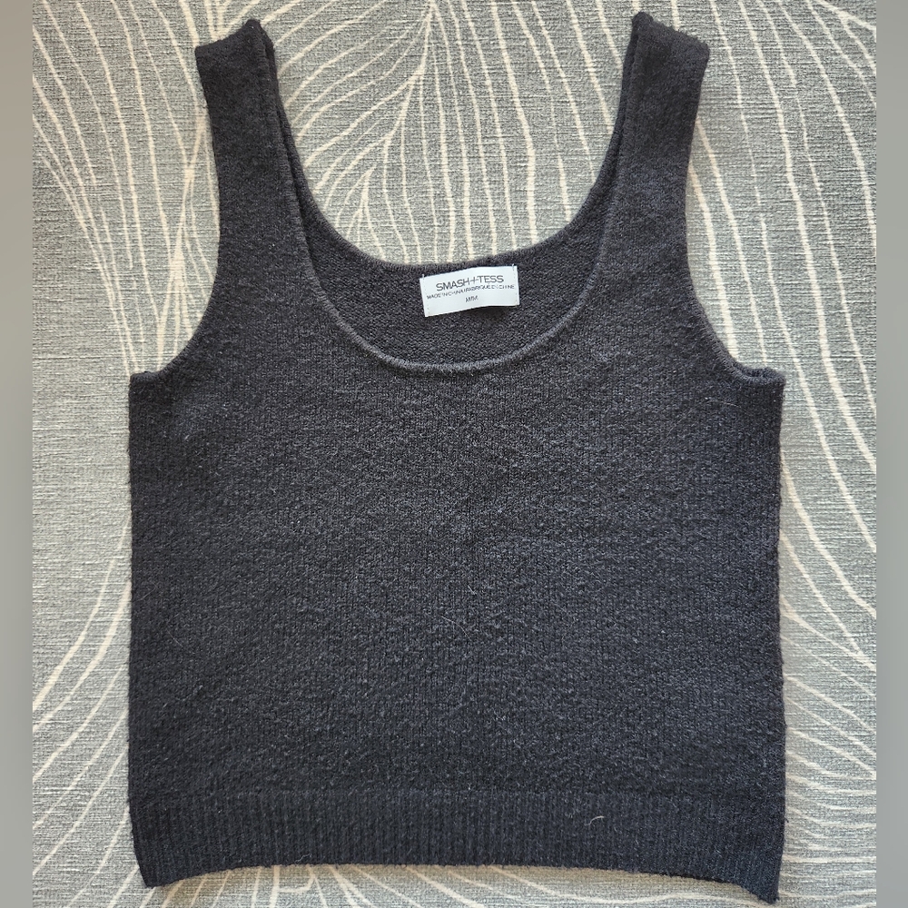 Smash + Tess Black Soft Crop Tank